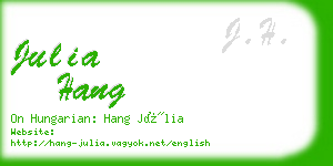 julia hang business card